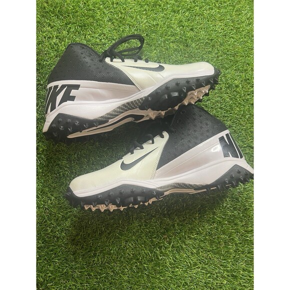 NIKE VAPOR PRO 3/4 DESTROYER Football Cleats  White/Black  Size 10.5 NEW Oreo S3